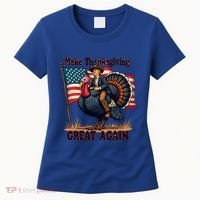 Funny Donald Trump Make Thanksgiving Turkeys Great Again Gift Women's T-Shirt thumb 0