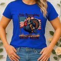 Funny Donald Trump Make Thanksgiving Turkeys Great Again Gift Women's T-Shirt thumb 2