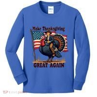 Funny Donald Trump Make Thanksgiving Turkeys Great Again Gift Kids Long Sleeve Shirt thumb 0