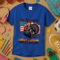 Funny Donald Trump Make Thanksgiving Turkeys Great Again Gift Kids T-Shirt thumb 3