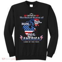 Funny Donald Trump American Flag Canada Greenland Gulf Map Sweatshirt thumb 0