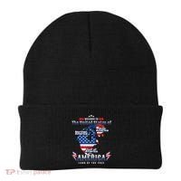 Funny Donald Trump American Flag Canada Greenland Gulf Map Beanie thumb 0