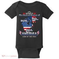 Funny Donald Trump American Flag Canada Greenland Gulf Map Baby Bodysuit thumb 0