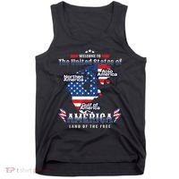 Funny Donald Trump American Flag Canada Greenland Gulf Map Tank Top thumb 0