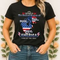Funny Donald Trump American Flag Canada Greenland Gulf Map Women's T-Shirt thumb 2
