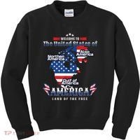 Funny Donald Trump American Flag Canada Greenland Gulf Map Kids Sweatshirt thumb 0