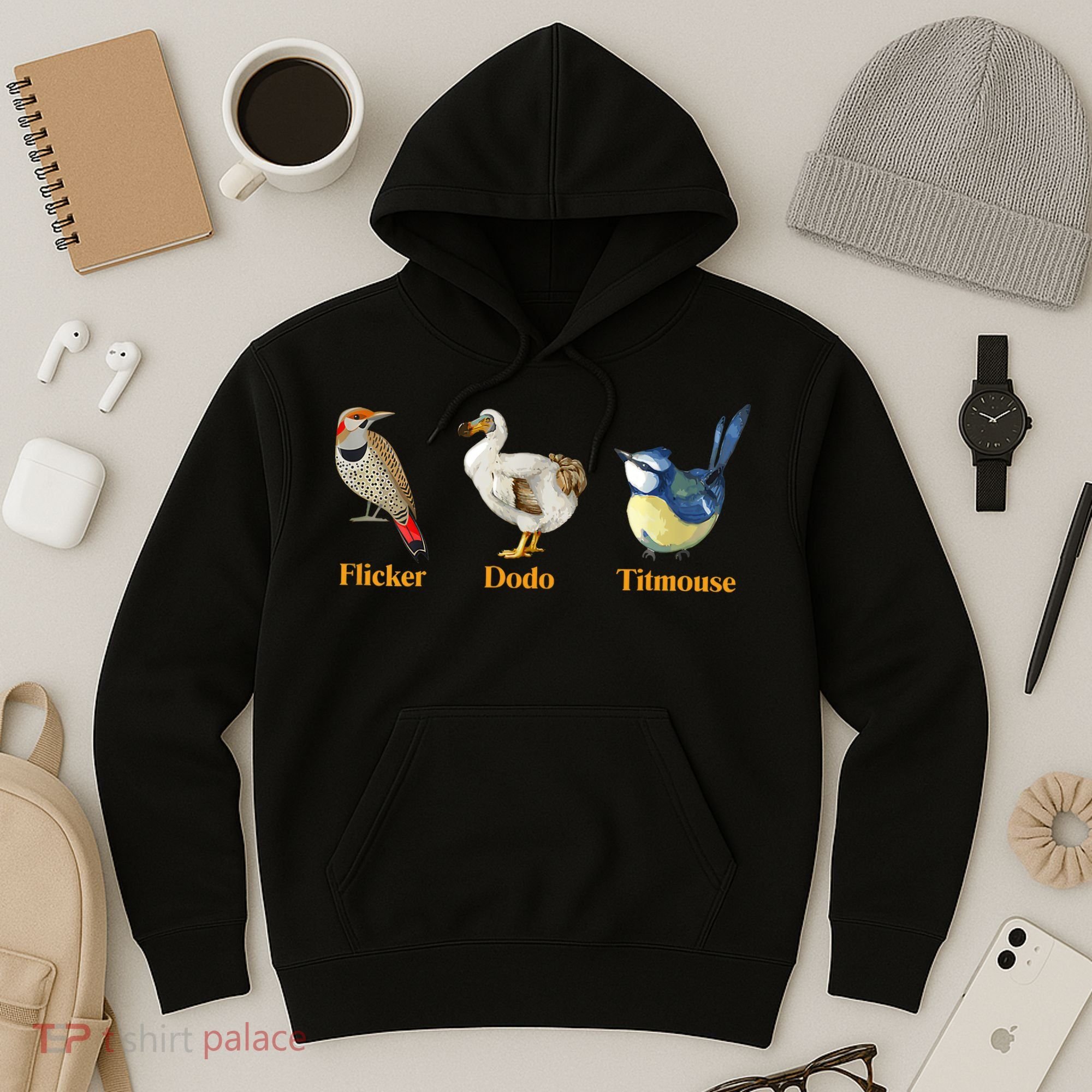 Flicker Dodo Titmouse Funny Bird Clever Birdwatcher Humor  Hoodie