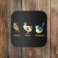 Flicker Dodo Titmouse Funny Bird Clever Birdwatcher Humor  Coaster thumb 0
