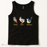 Flicker Dodo Titmouse Funny Bird Clever Birdwatcher Humor  Tank Top thumb 2