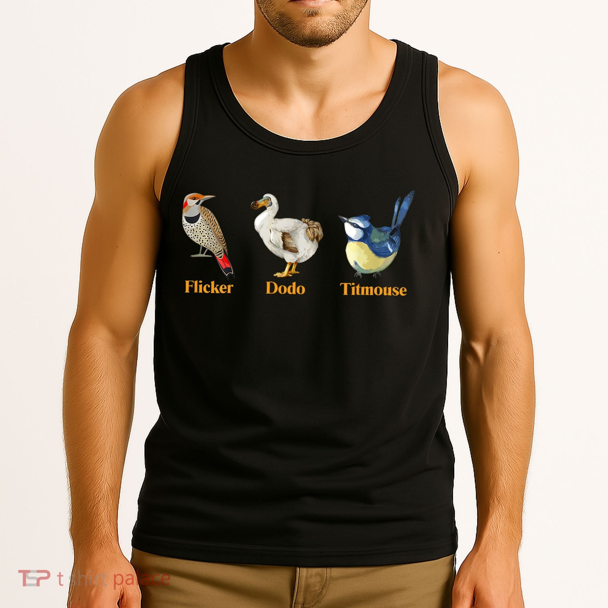 Flicker Dodo Titmouse Funny Bird Clever Birdwatcher Humor  Tank Top