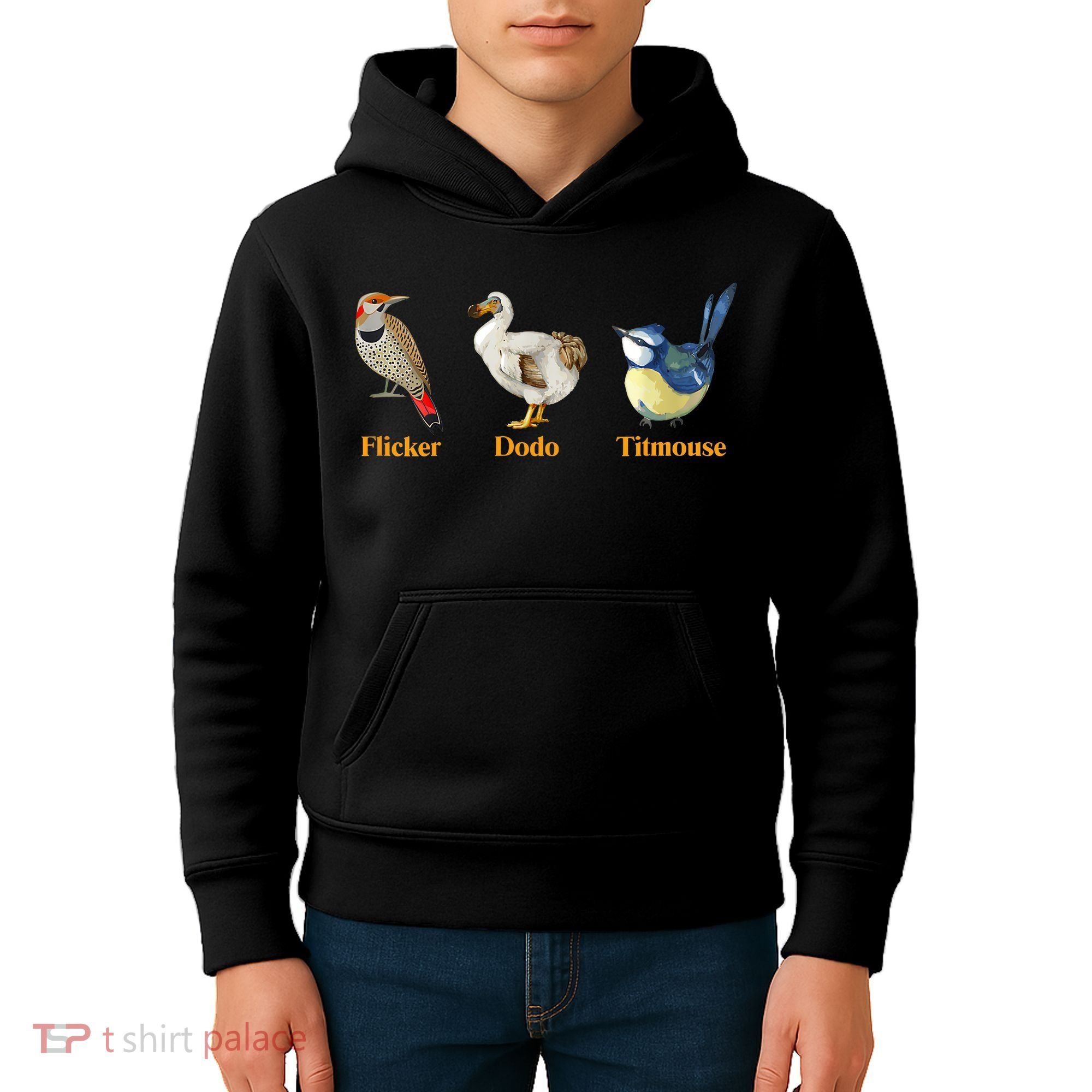 Flicker Dodo Titmouse Funny Bird Clever Birdwatcher Humor  Kids Hoodie
