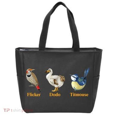 Flicker Dodo Titmouse Funny Bird Clever Birdwatcher Humor  Tote Bag