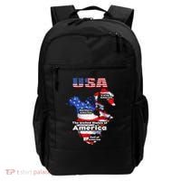 Funny Donald Trump American Flag Canada Greenland Gulf Map Backpack thumb 0