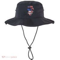 Funny Donald Trump American Flag Canada Greenland Gulf Map Bucket Hat thumb 0