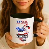 Funny Donald Trump American Flag Canada Greenland Gulf Map Coffee Mug thumb 3