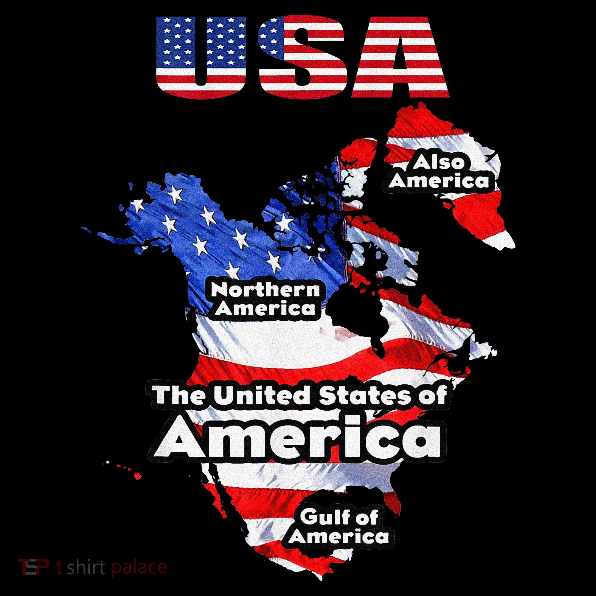 Funny Donald Trump American Flag Canada Greenland Gulf Map Coffee Mug