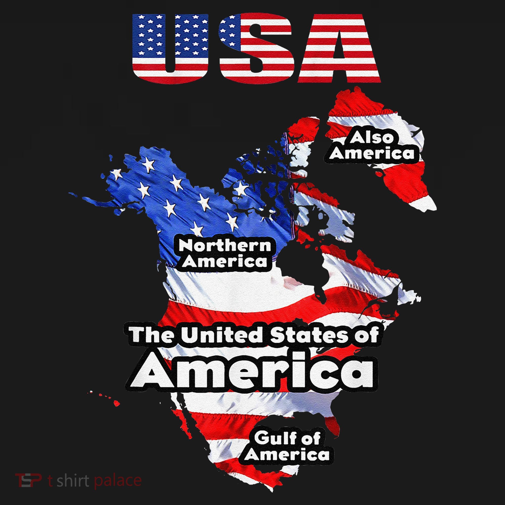 Funny Donald Trump American Flag Canada Greenland Gulf Map Coaster