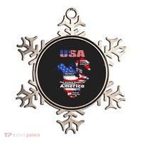 Funny Donald Trump American Flag Canada Greenland Gulf Map Ornament thumb 0