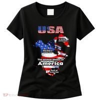 Funny Donald Trump American Flag Canada Greenland Gulf Map Women's T-Shirt thumb 0