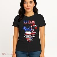 Funny Donald Trump American Flag Canada Greenland Gulf Map Women's T-Shirt thumb 4