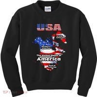 Funny Donald Trump American Flag Canada Greenland Gulf Map Kids Sweatshirt thumb 0