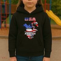 Funny Donald Trump American Flag Canada Greenland Gulf Map Kids Hoodie thumb 3