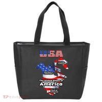 Funny Donald Trump American Flag Canada Greenland Gulf Map Tote Bag thumb 0