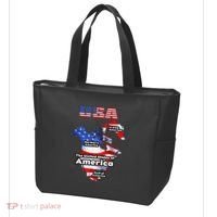 Funny Donald Trump American Flag Canada Greenland Gulf Map Tote Bag thumb 3