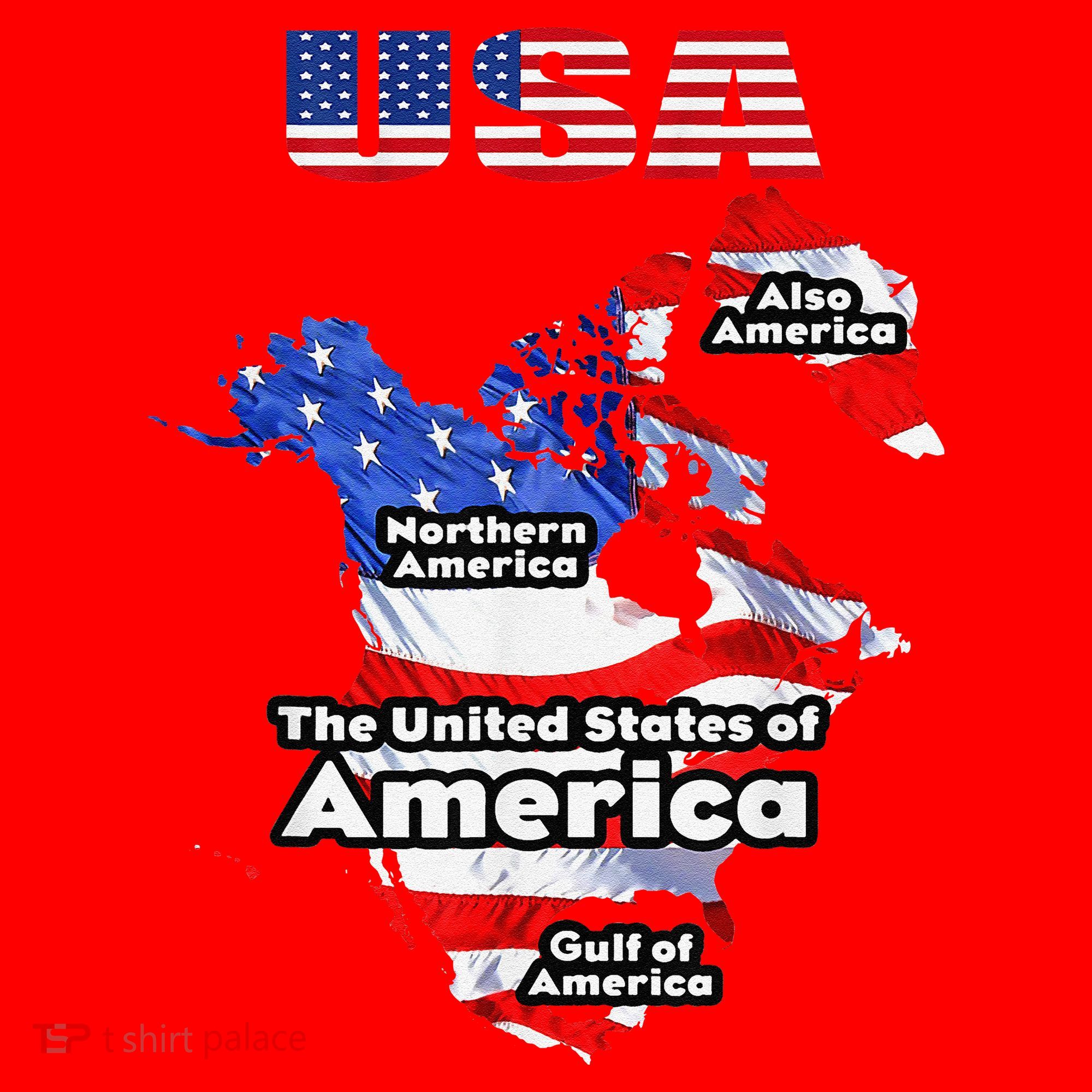 Funny Donald Trump American Flag Canada Greenland Gulf Map Santa Hat