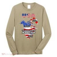 Funny Donald Trump American Flag Canada Greenland Gulf Map Long Sleeve Shirt thumb 0