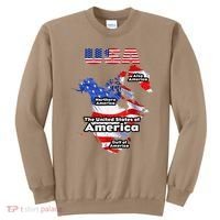 Funny Donald Trump American Flag Canada Greenland Gulf Map Sweatshirt thumb 0