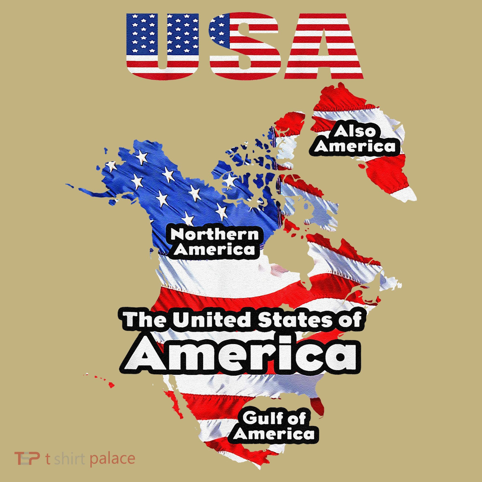 Funny Donald Trump American Flag Canada Greenland Gulf Map Sweatshirt