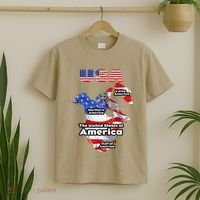 Funny Donald Trump American Flag Canada Greenland Gulf Map T-Shirt thumb 2
