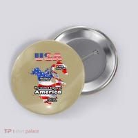 Funny Donald Trump American Flag Canada Greenland Gulf Map Button thumb 0