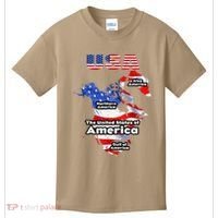 Funny Donald Trump American Flag Canada Greenland Gulf Map Kids T-Shirt thumb 0