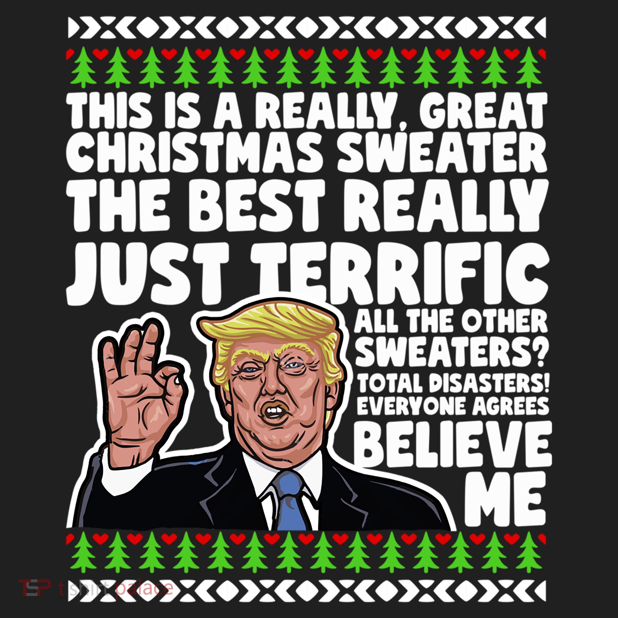 Funny Donald Trump Ugly Christmas Sweater Parody Speech Great Gift Beanie