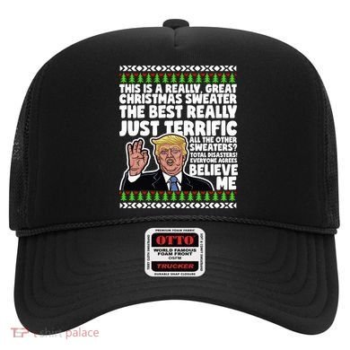 Funny Donald Trump Ugly Christmas Sweater Parody Speech Great Gift Hat