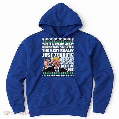 Funny Donald Trump Ugly Christmas Sweater Parody Speech Great Gift Hoodie