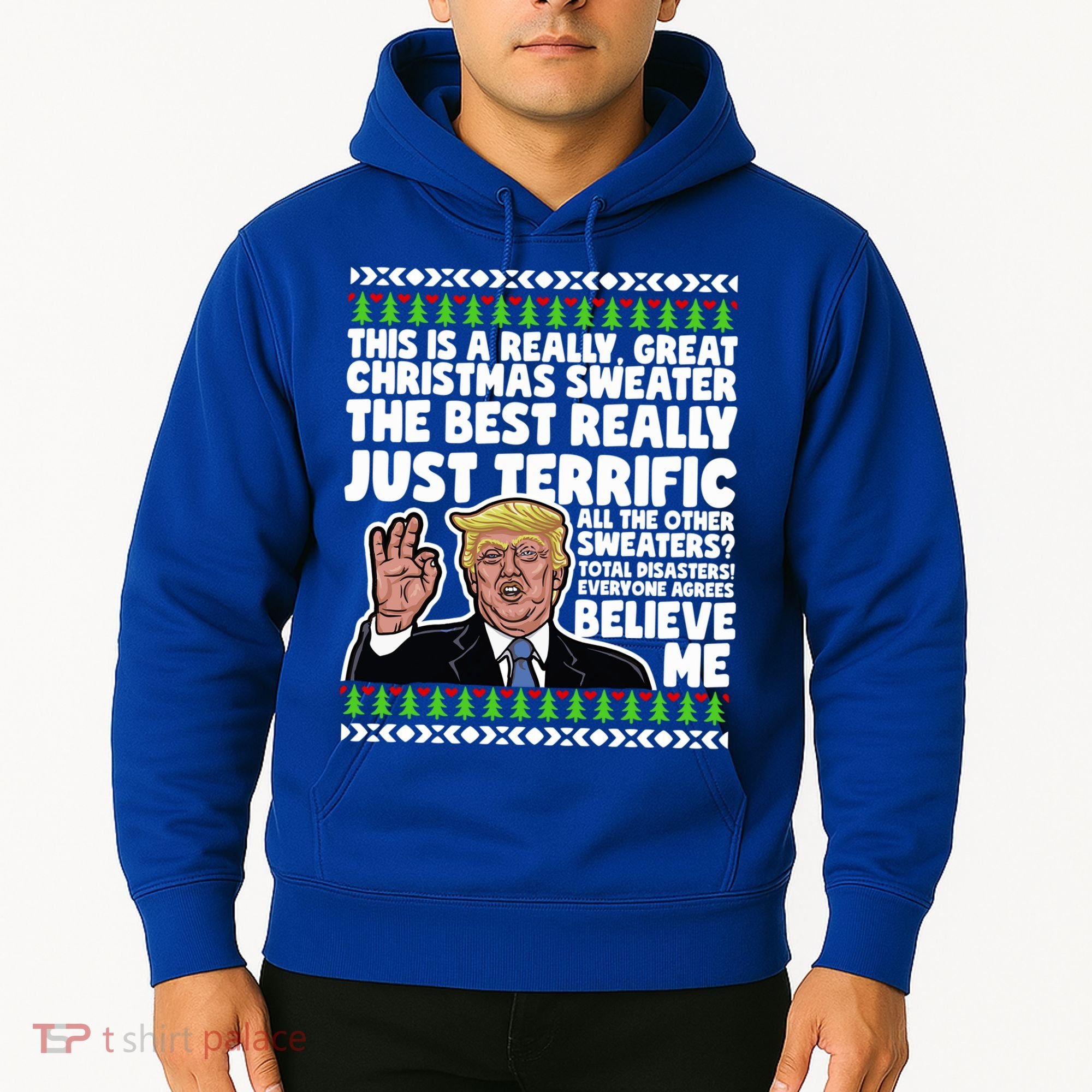 Funny Donald Trump Ugly Christmas Sweater Parody Speech Great Gift Hoodie