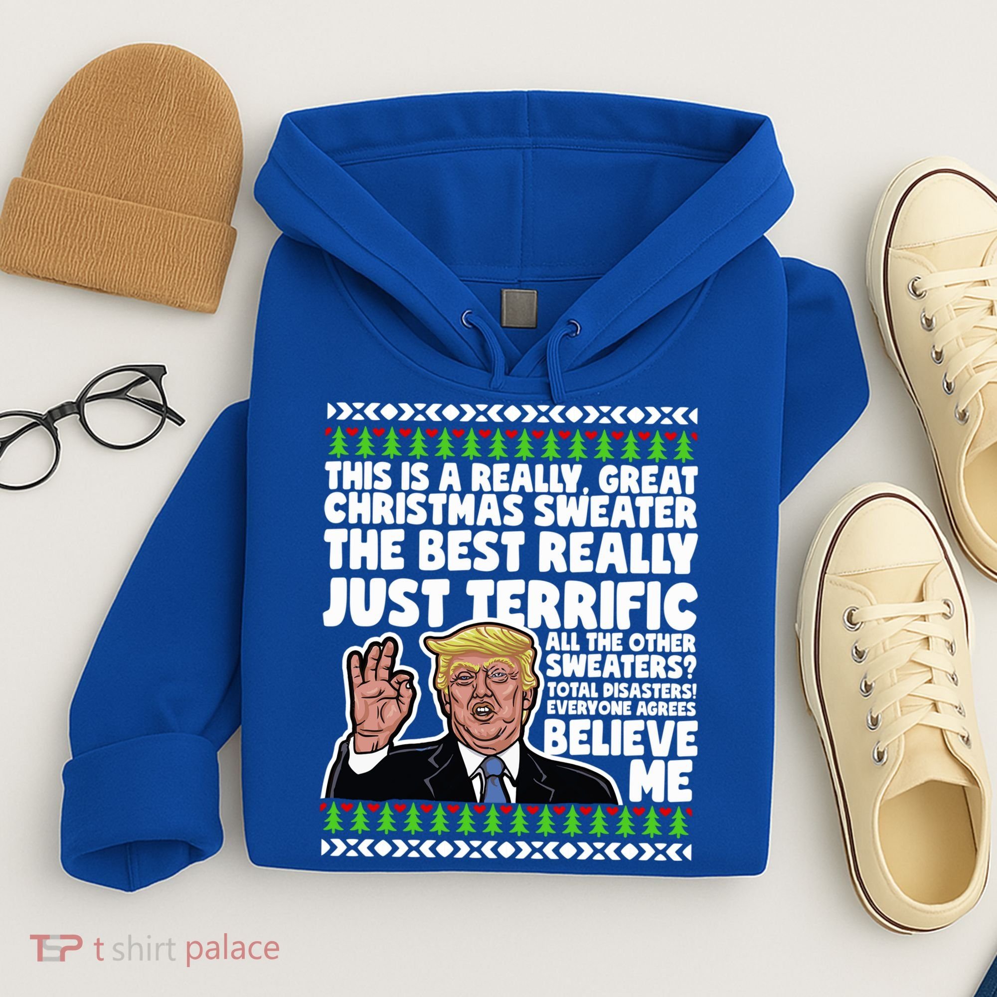 Funny Donald Trump Ugly Christmas Sweater Parody Speech Great Gift Hoodie