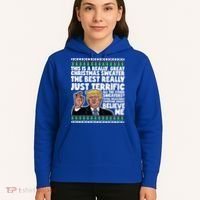 Funny Donald Trump Ugly Christmas Sweater Parody Speech Great Gift Hoodie thumb 5