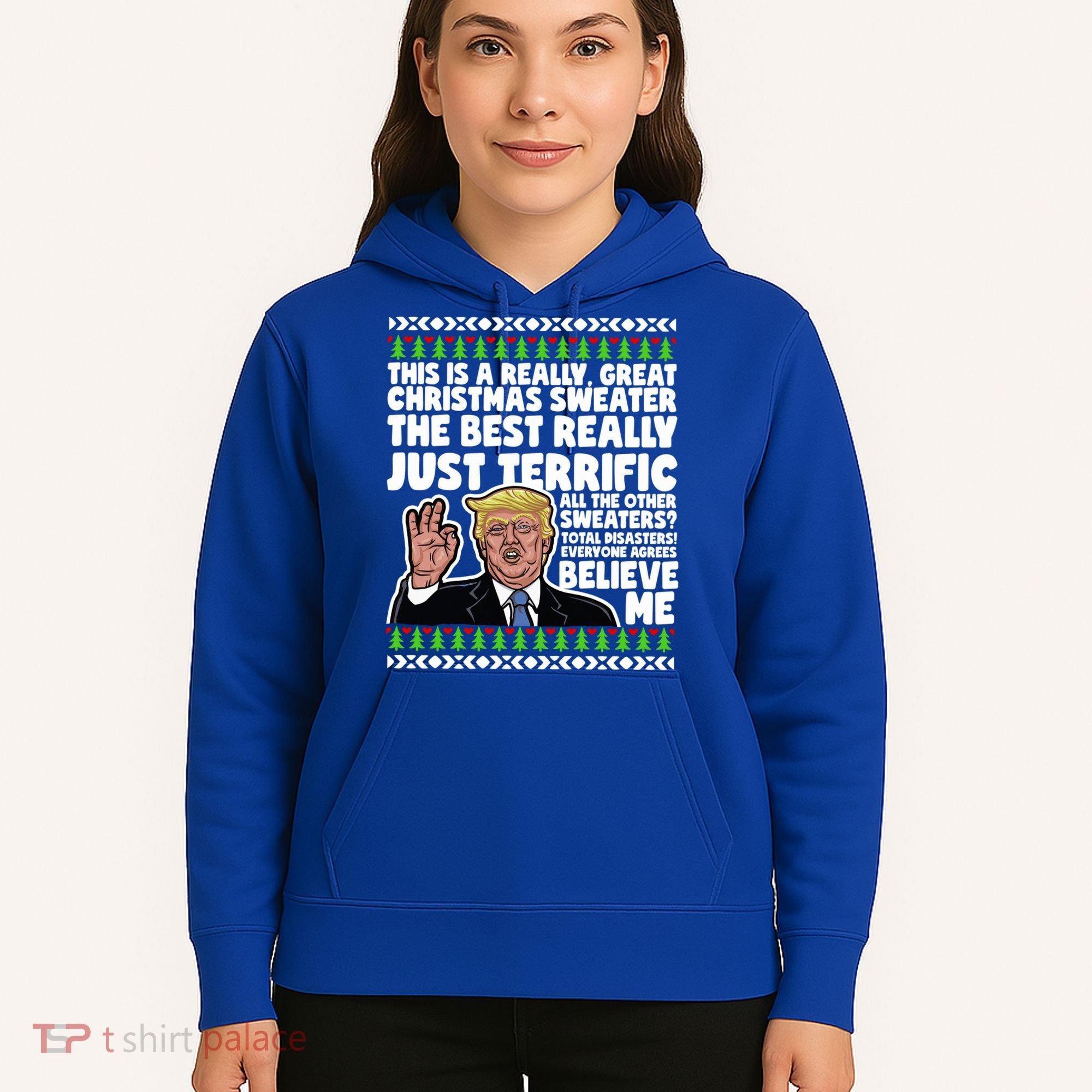 Funny Donald Trump Ugly Christmas Sweater Parody Speech Great Gift Hoodie