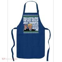 Funny Donald Trump Ugly Christmas Sweater Parody Speech Great Gift Apron thumb 0