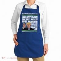 Funny Donald Trump Ugly Christmas Sweater Parody Speech Great Gift Apron thumb 2