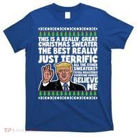 Funny Donald Trump Ugly Christmas Sweater Parody Speech Great Gift T-Shirt thumb 0