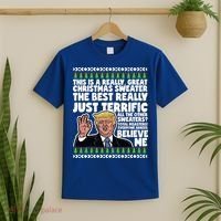 Funny Donald Trump Ugly Christmas Sweater Parody Speech Great Gift T-Shirt thumb 2