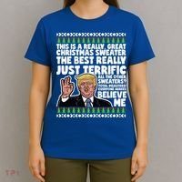 Funny Donald Trump Ugly Christmas Sweater Parody Speech Great Gift T-Shirt thumb 4