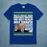 Funny Donald Trump Ugly Christmas Sweater Parody Speech Great Gift T-Shirt thumb 5