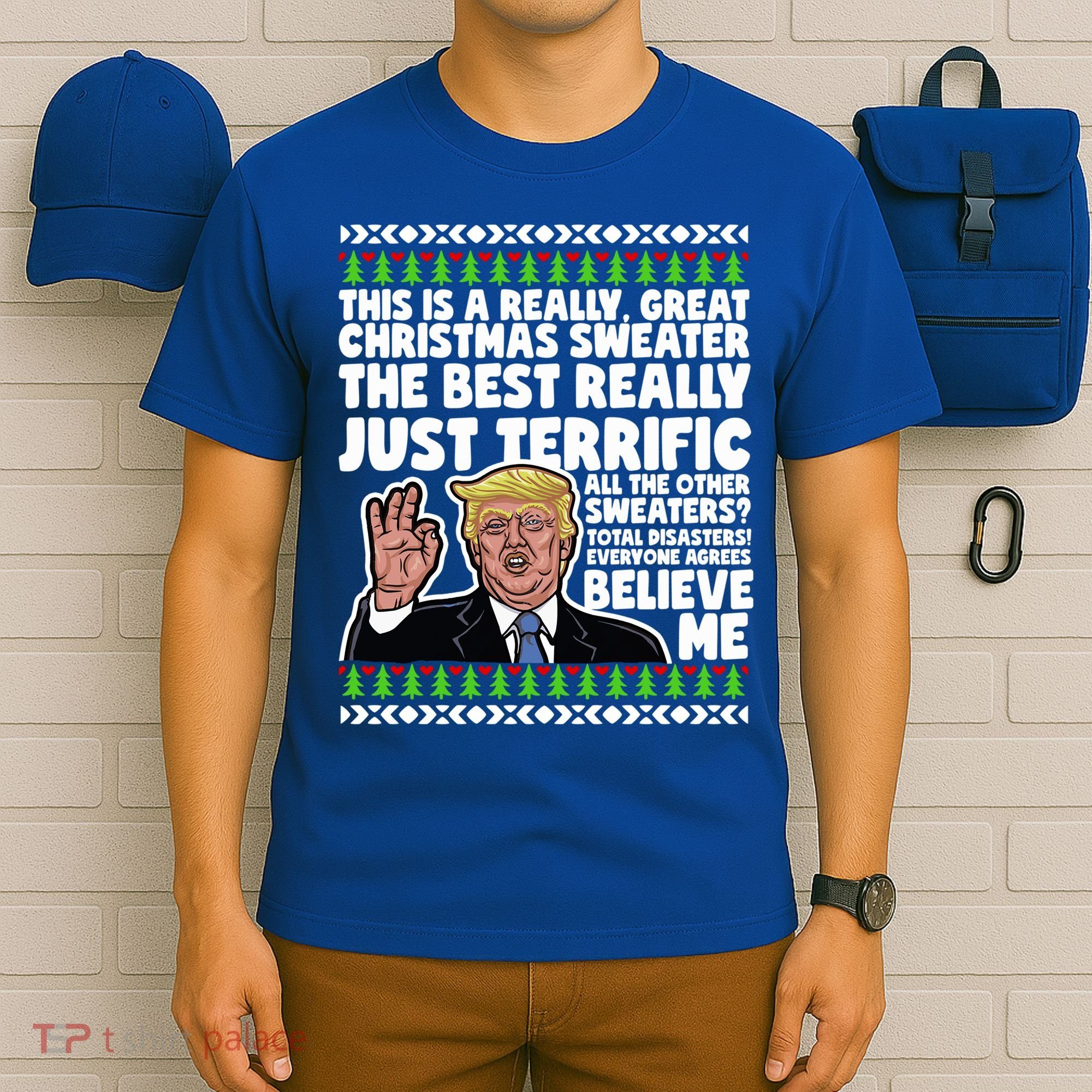 Funny Donald Trump Ugly Christmas Sweater Parody Speech Great Gift T-Shirt