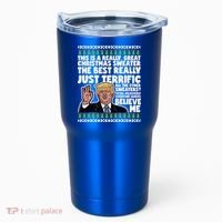 Funny Donald Trump Ugly Christmas Sweater Parody Speech Great Gift Tumbler thumb 0